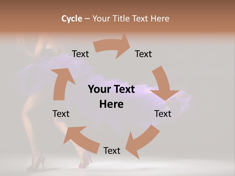 A Woman In A Purple Dress Is Dancing PowerPoint Template