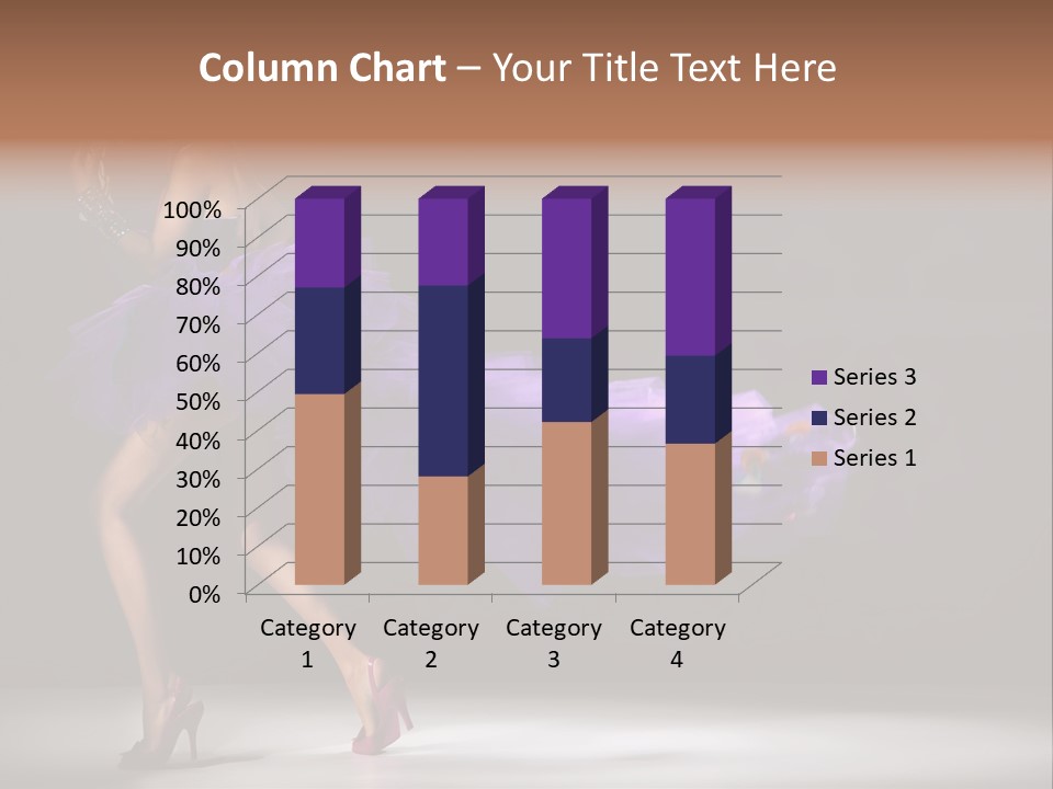 A Woman In A Purple Dress Is Dancing PowerPoint Template