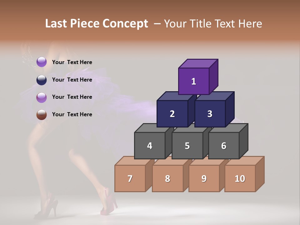 A Woman In A Purple Dress Is Dancing PowerPoint Template