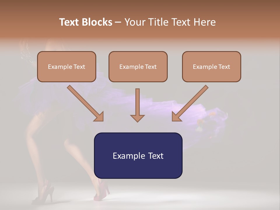 A Woman In A Purple Dress Is Dancing PowerPoint Template