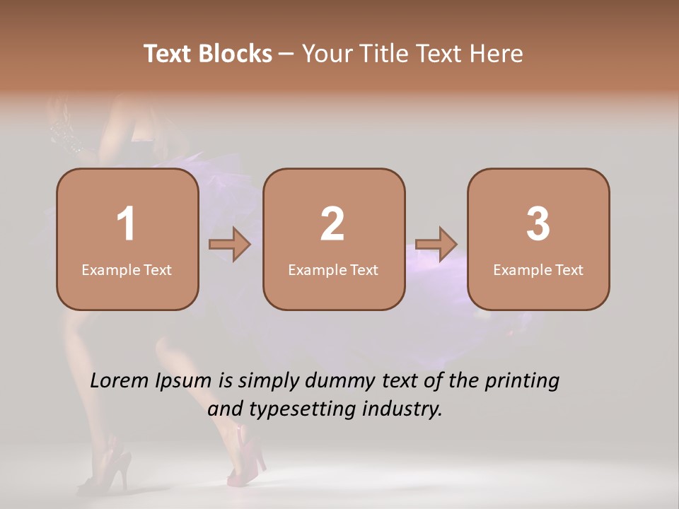 A Woman In A Purple Dress Is Dancing PowerPoint Template