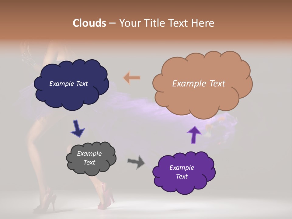 A Woman In A Purple Dress Is Dancing PowerPoint Template