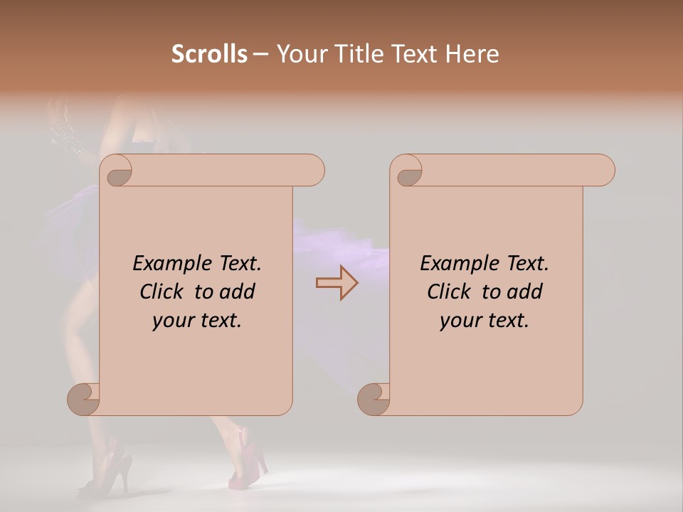 A Woman In A Purple Dress Is Dancing PowerPoint Template