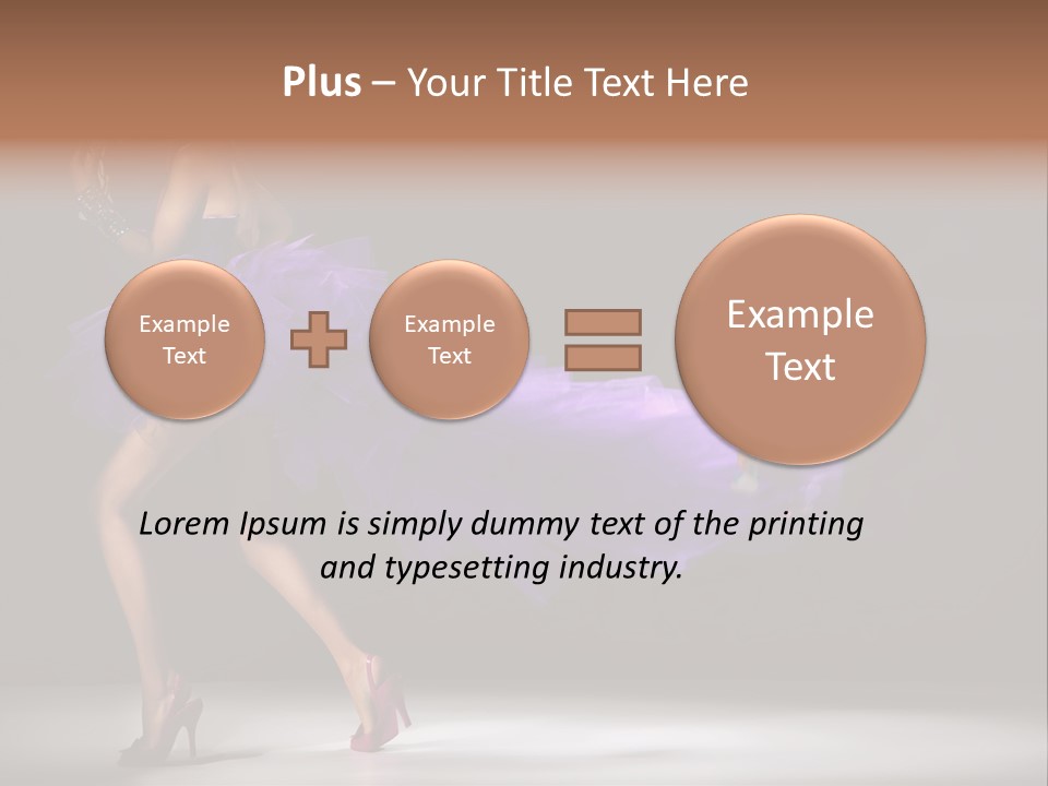 A Woman In A Purple Dress Is Dancing PowerPoint Template