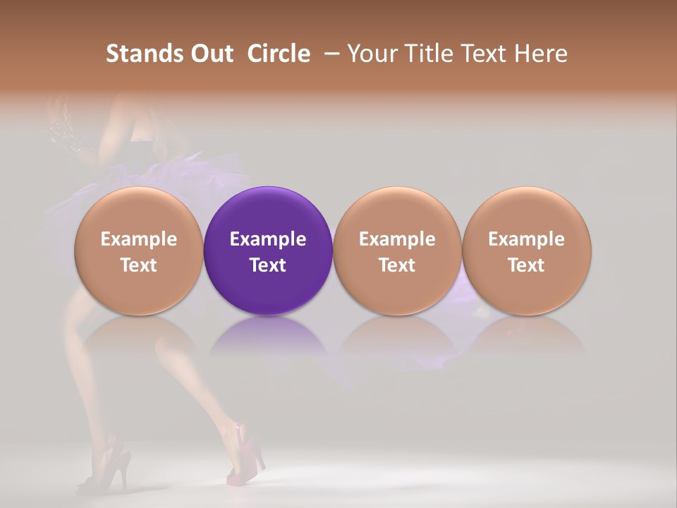 A Woman In A Purple Dress Is Dancing PowerPoint Template