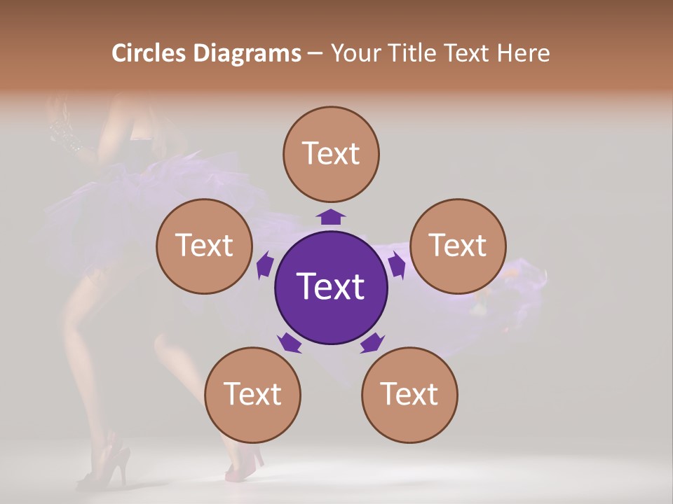 A Woman In A Purple Dress Is Dancing PowerPoint Template