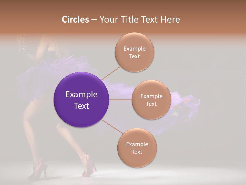 A Woman In A Purple Dress Is Dancing PowerPoint Template