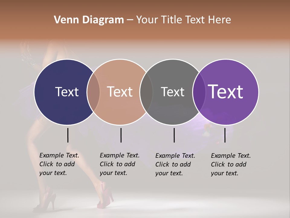 A Woman In A Purple Dress Is Dancing PowerPoint Template