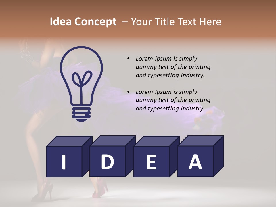 A Woman In A Purple Dress Is Dancing PowerPoint Template