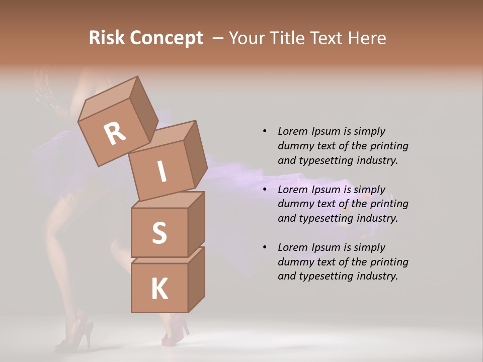 A Woman In A Purple Dress Is Dancing PowerPoint Template