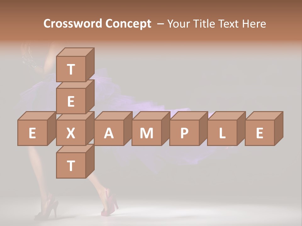 A Woman In A Purple Dress Is Dancing PowerPoint Template