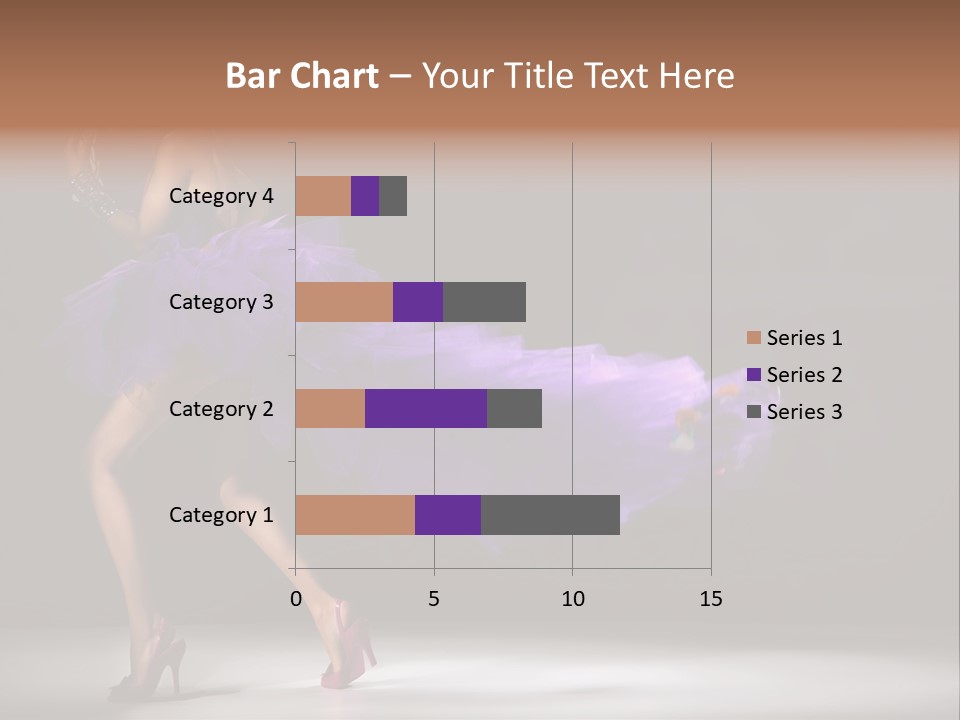 A Woman In A Purple Dress Is Dancing PowerPoint Template