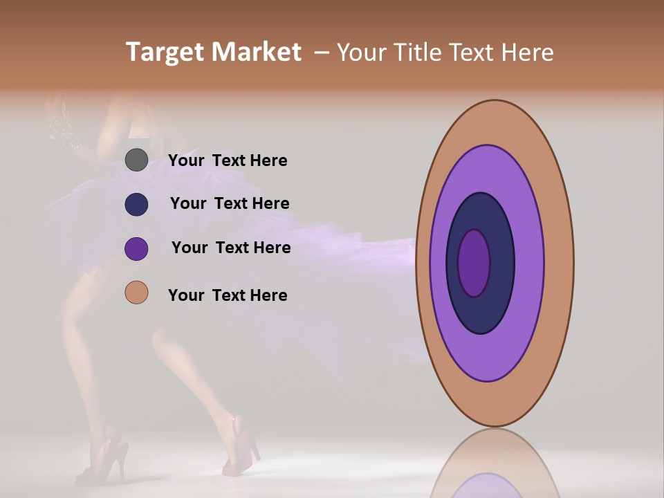 A Woman In A Purple Dress Is Dancing PowerPoint Template