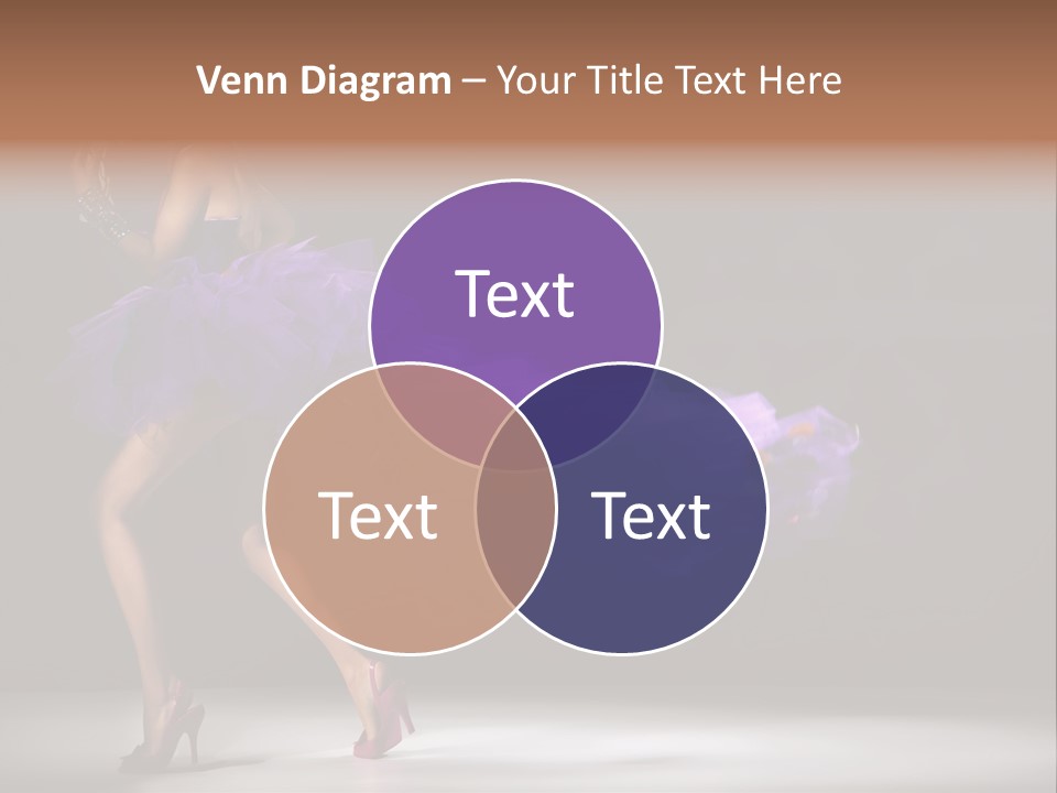 A Woman In A Purple Dress Is Dancing PowerPoint Template