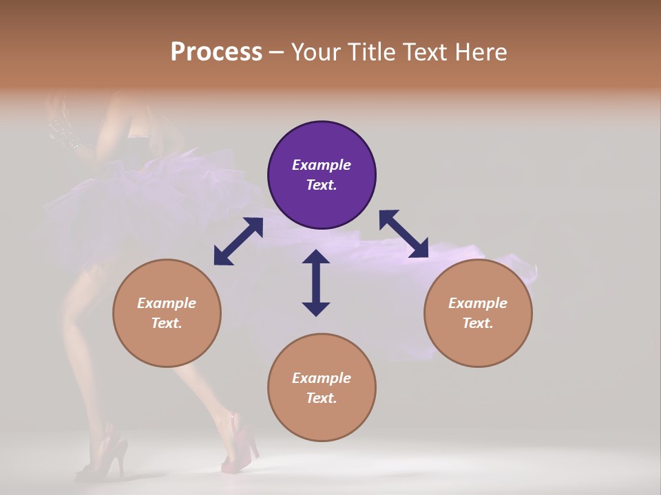 A Woman In A Purple Dress Is Dancing PowerPoint Template