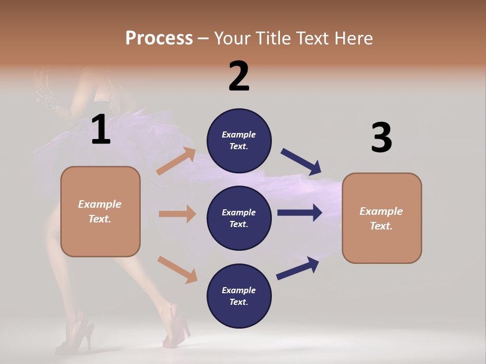 A Woman In A Purple Dress Is Dancing PowerPoint Template