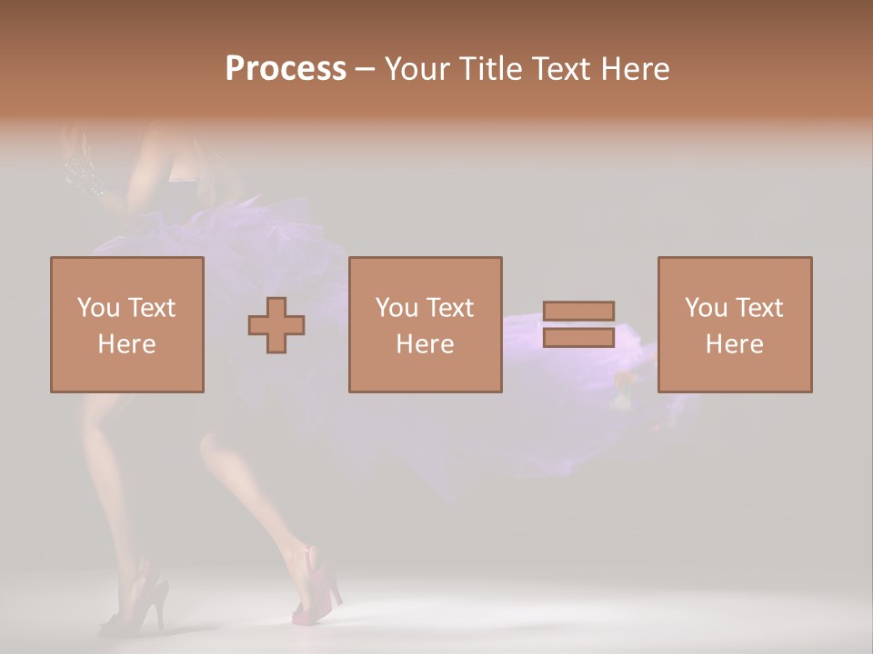 A Woman In A Purple Dress Is Dancing PowerPoint Template