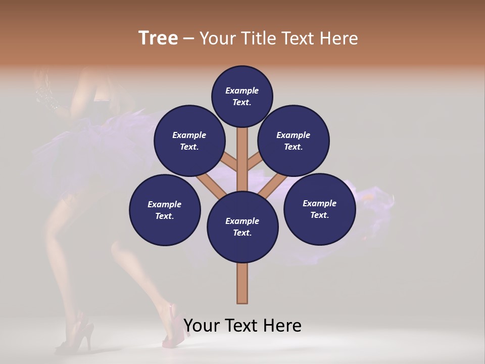 A Woman In A Purple Dress Is Dancing PowerPoint Template