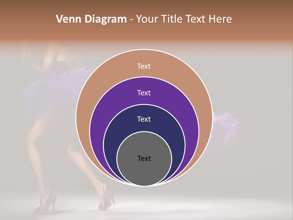 A Woman In A Purple Dress Is Dancing PowerPoint Template