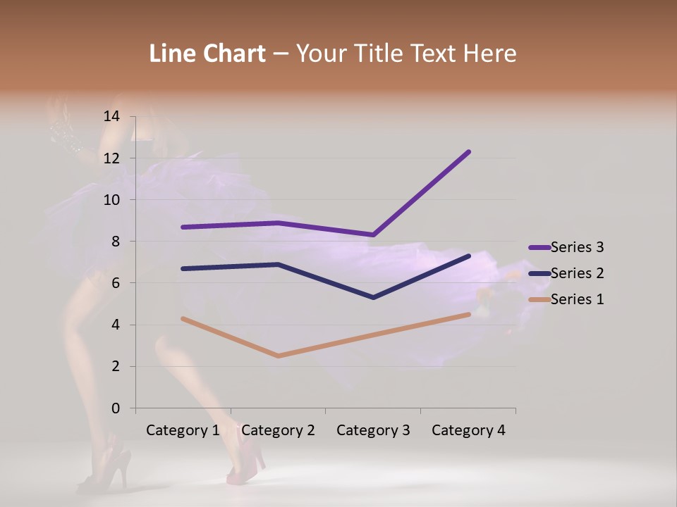 A Woman In A Purple Dress Is Dancing PowerPoint Template
