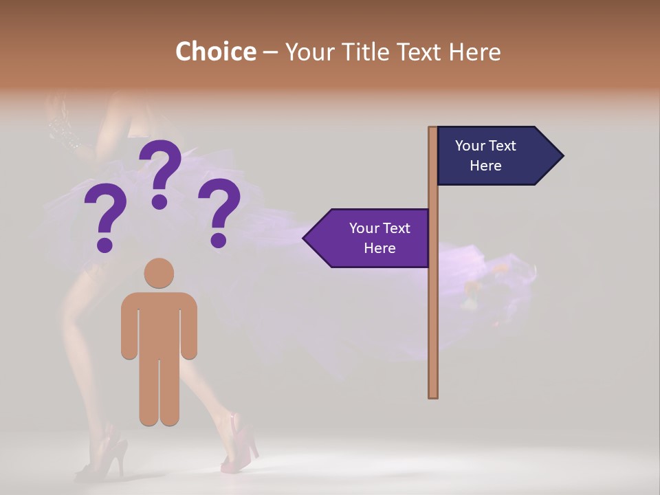 A Woman In A Purple Dress Is Dancing PowerPoint Template