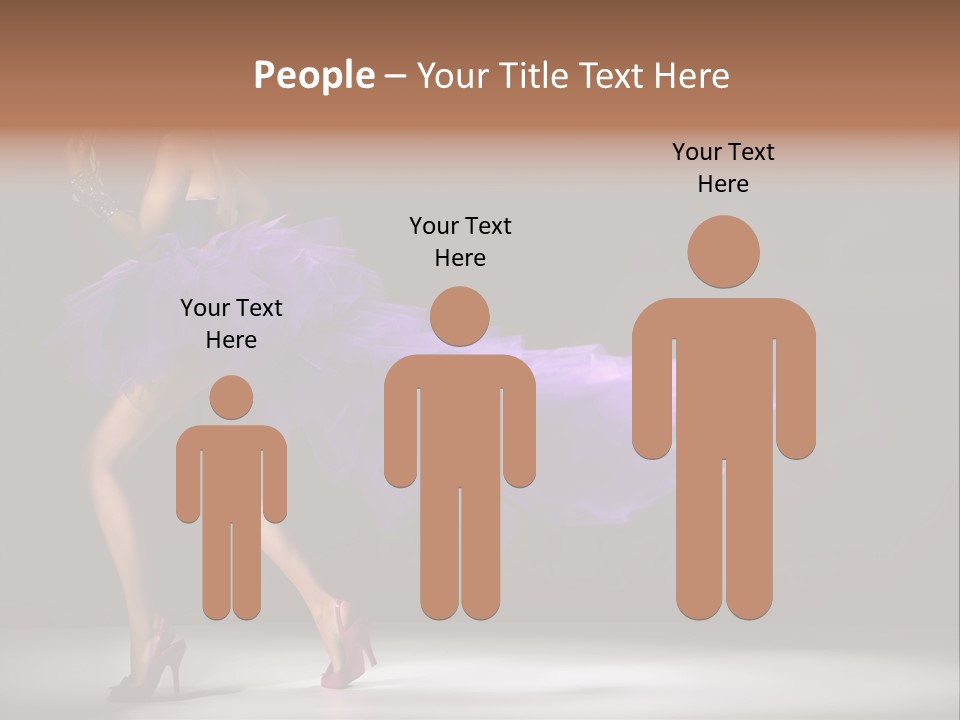 A Woman In A Purple Dress Is Dancing PowerPoint Template