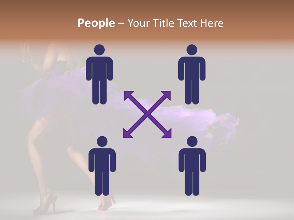 A Woman In A Purple Dress Is Dancing PowerPoint Template