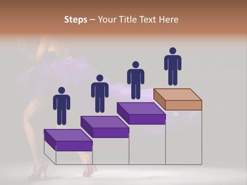A Woman In A Purple Dress Is Dancing PowerPoint Template