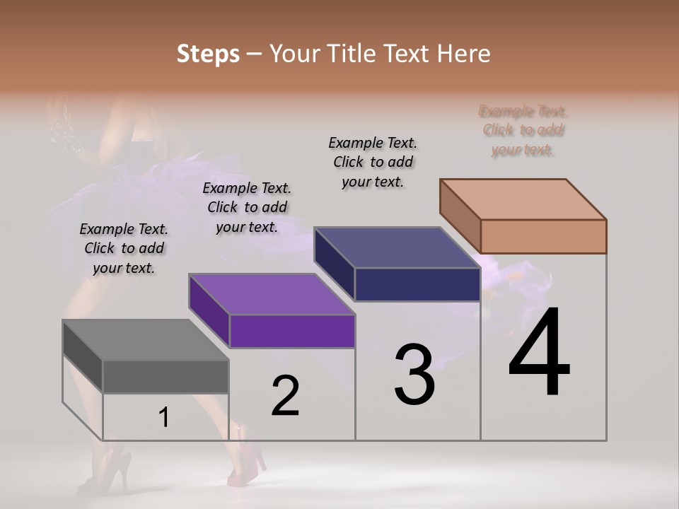 A Woman In A Purple Dress Is Dancing PowerPoint Template