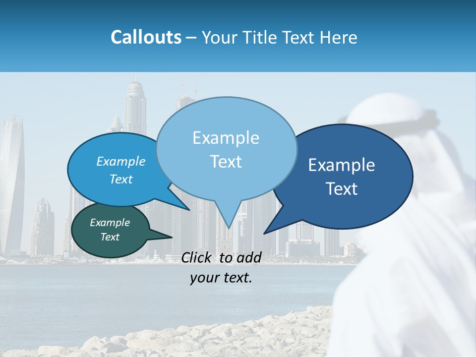 A Man Standing In Front Of A Body Of Water With A City In The Background PowerPoint Template