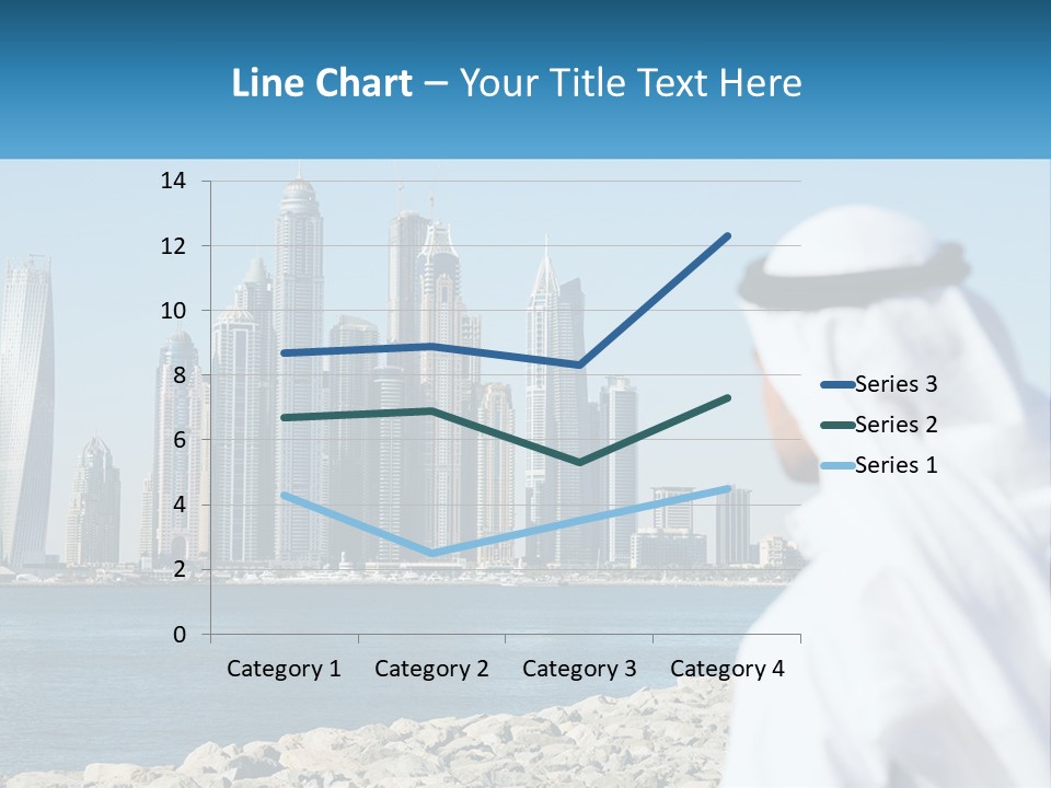 A Man Standing In Front Of A Body Of Water With A City In The Background PowerPoint Template