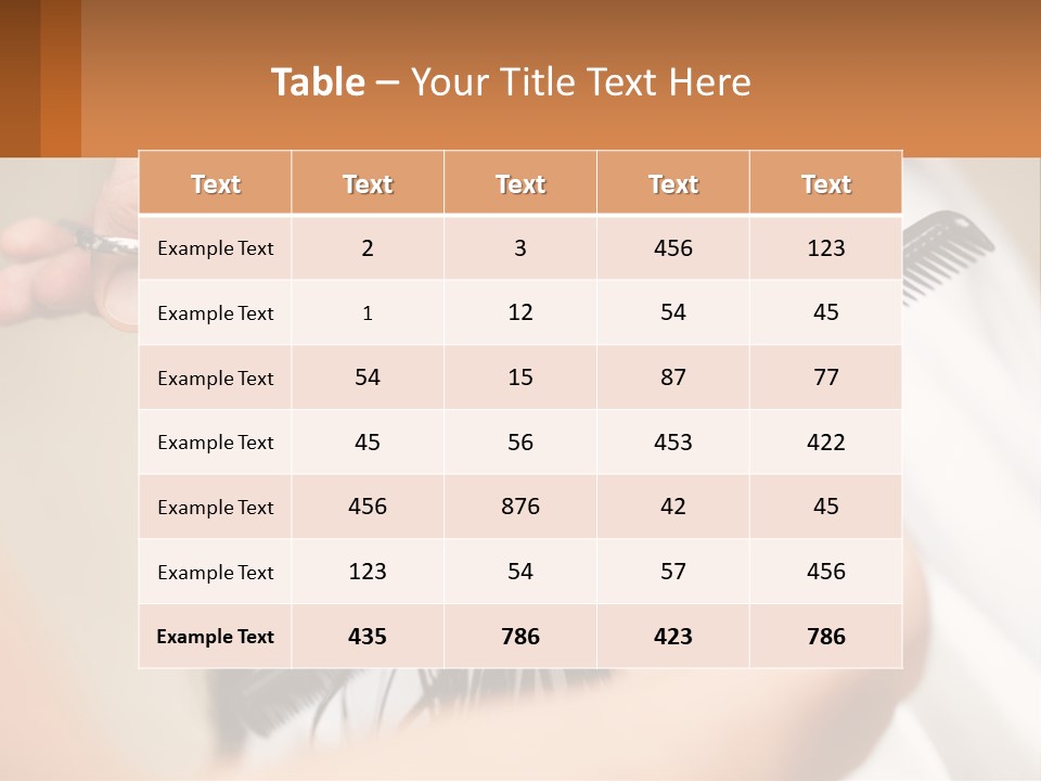 A Woman Is Cutting Her Hair With Scissors PowerPoint Template