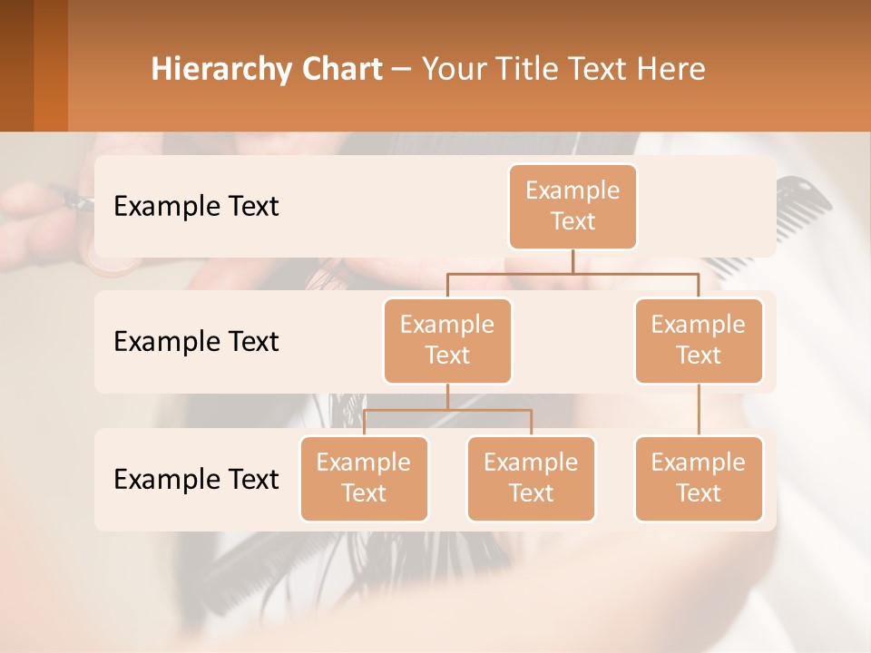 A Woman Is Cutting Her Hair With Scissors PowerPoint Template