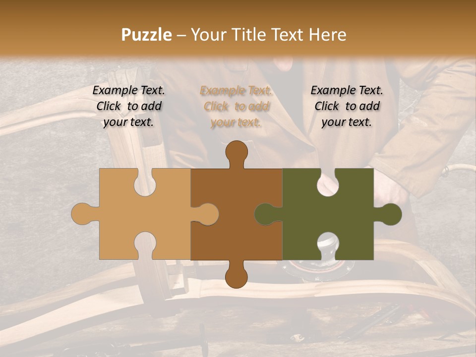 A Man Sanding A Wooden Chair With A Sander PowerPoint Template