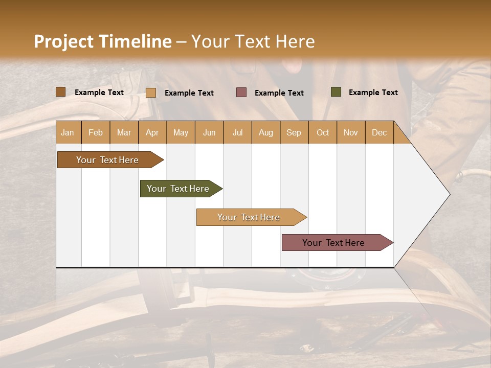 A Man Sanding A Wooden Chair With A Sander PowerPoint Template