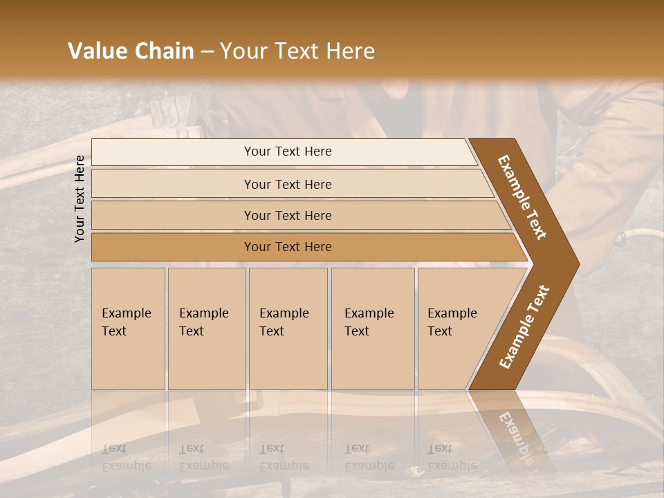 A Man Sanding A Wooden Chair With A Sander PowerPoint Template
