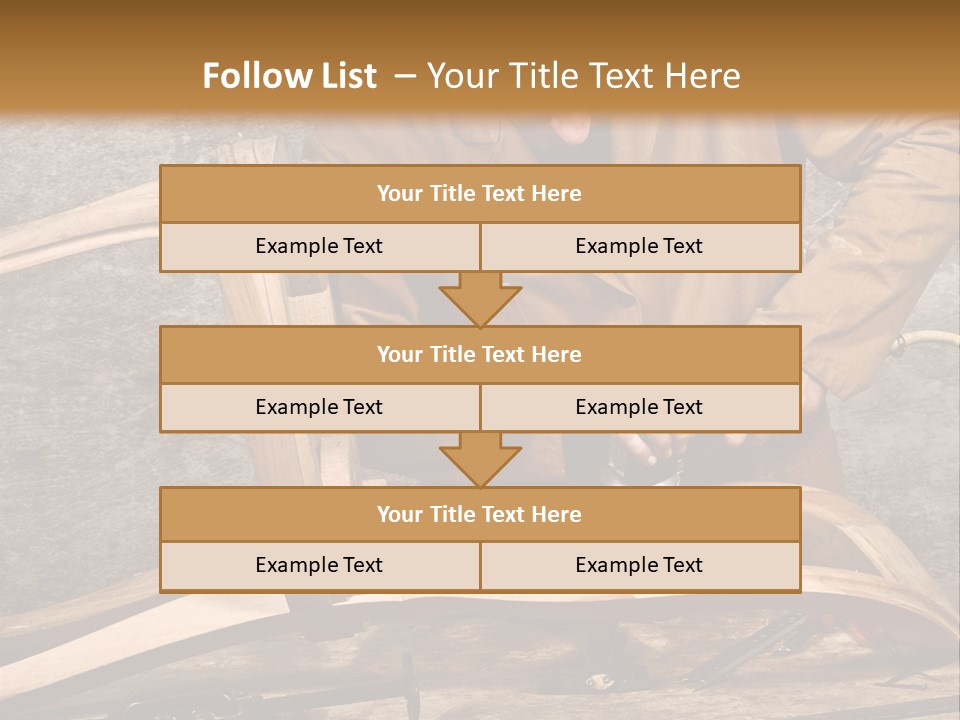 A Man Sanding A Wooden Chair With A Sander PowerPoint Template