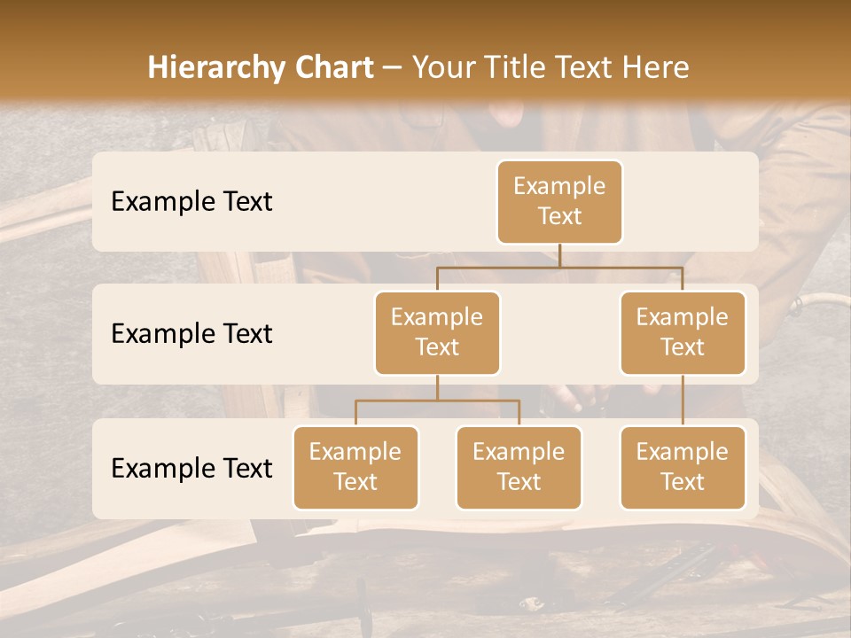 A Man Sanding A Wooden Chair With A Sander PowerPoint Template
