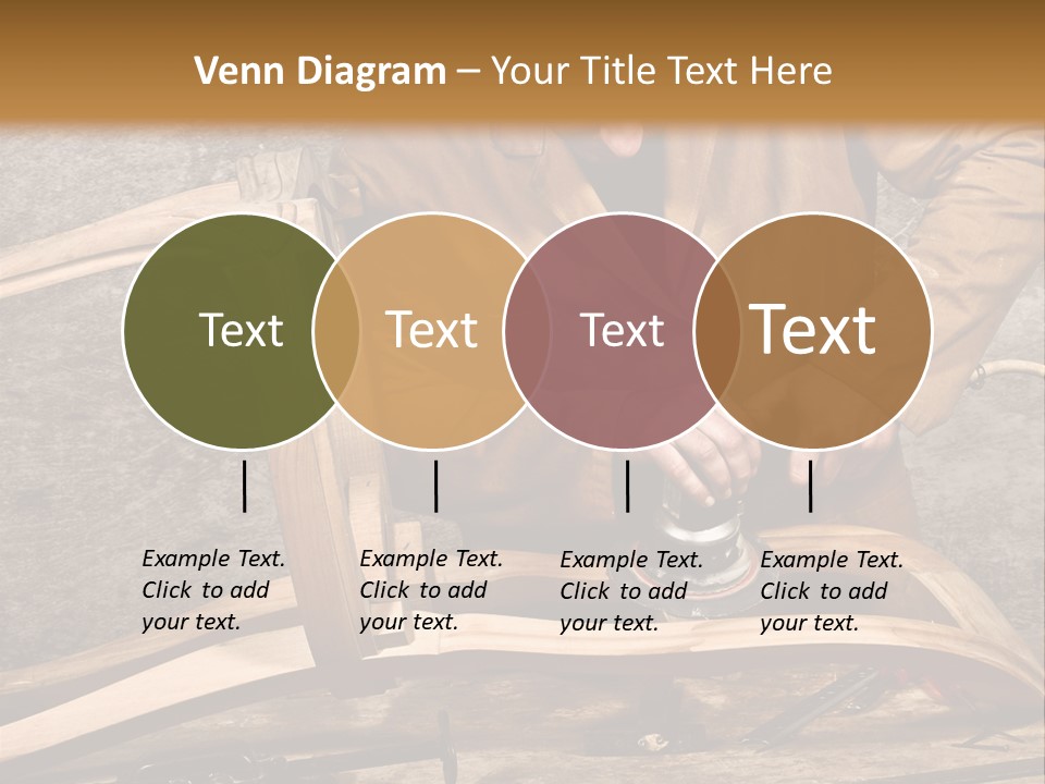 A Man Sanding A Wooden Chair With A Sander PowerPoint Template