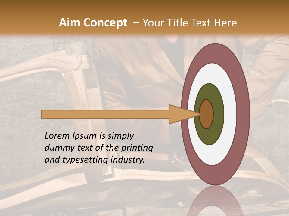 A Man Sanding A Wooden Chair With A Sander PowerPoint Template