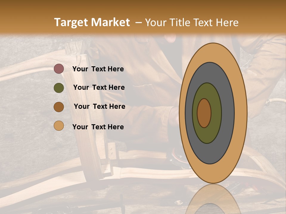 A Man Sanding A Wooden Chair With A Sander PowerPoint Template