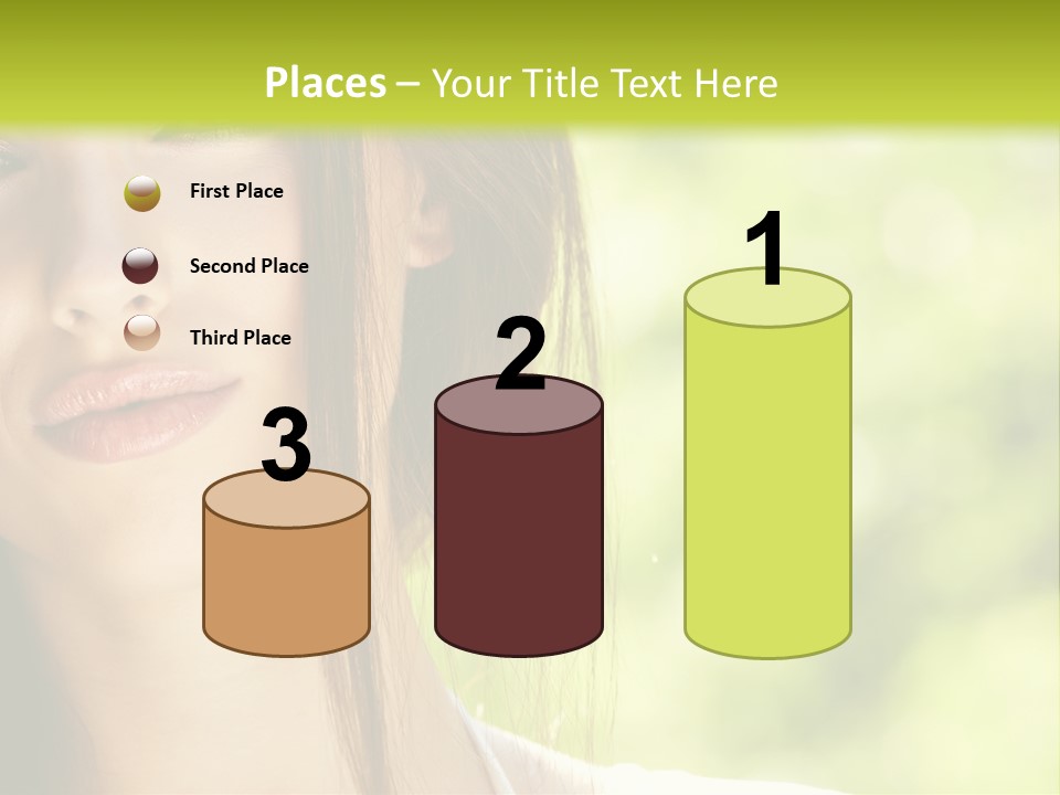 A Woman With Long Red Hair Is Looking At The Camera PowerPoint Template