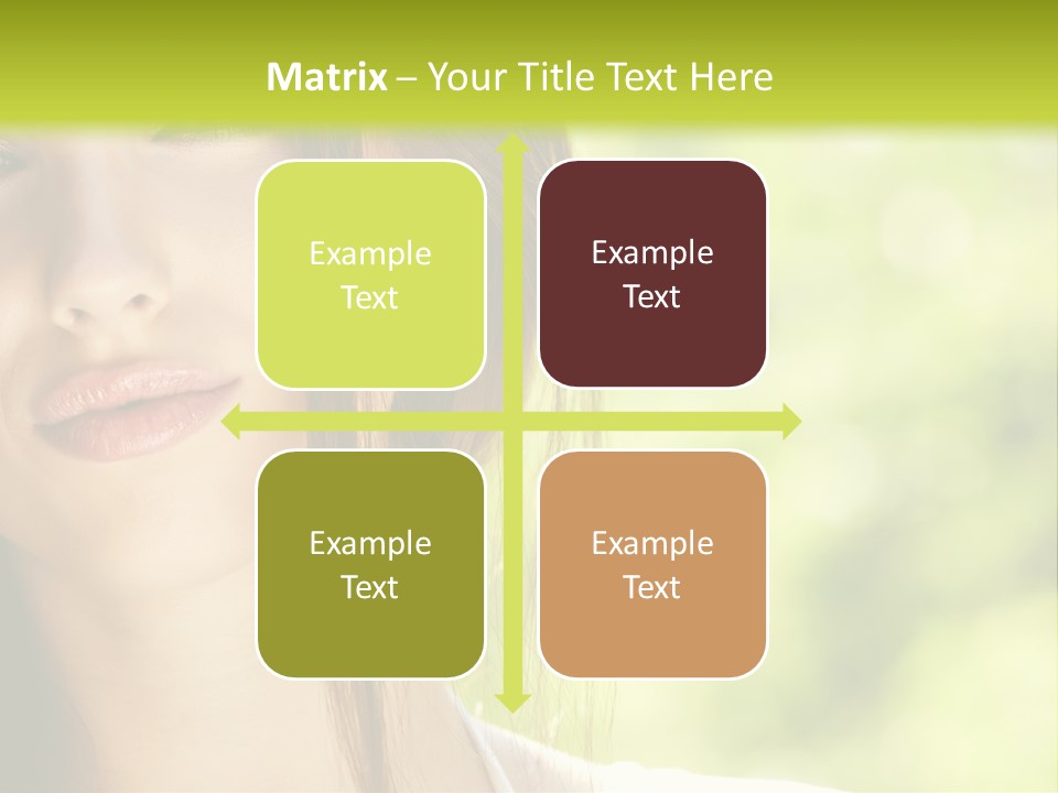 A Woman With Long Red Hair Is Looking At The Camera PowerPoint Template