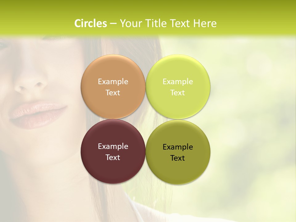 A Woman With Long Red Hair Is Looking At The Camera PowerPoint Template