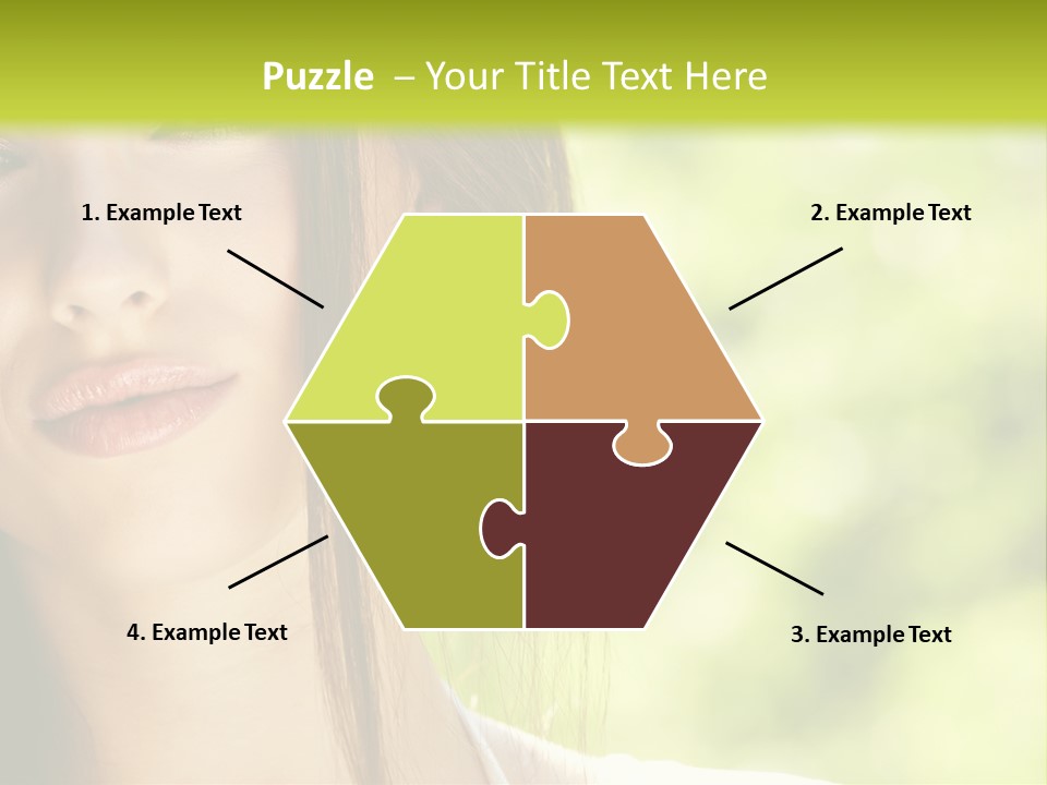 A Woman With Long Red Hair Is Looking At The Camera PowerPoint Template