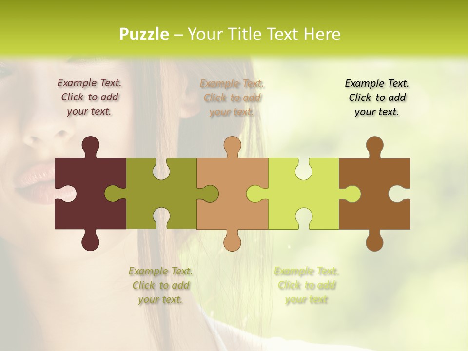 A Woman With Long Red Hair Is Looking At The Camera PowerPoint Template