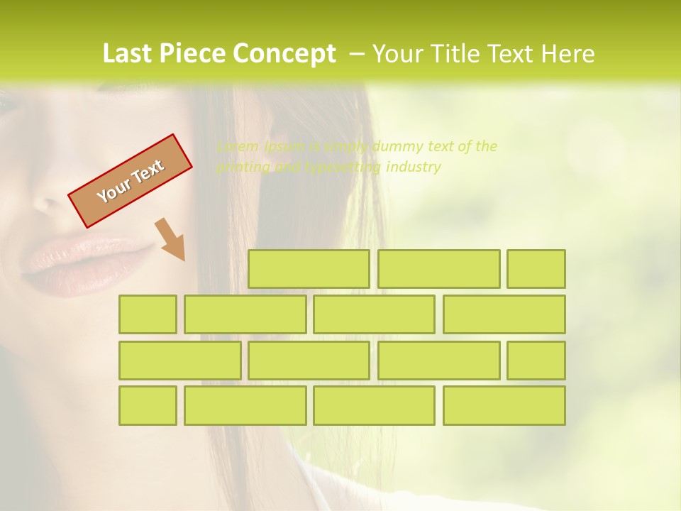 A Woman With Long Red Hair Is Looking At The Camera PowerPoint Template