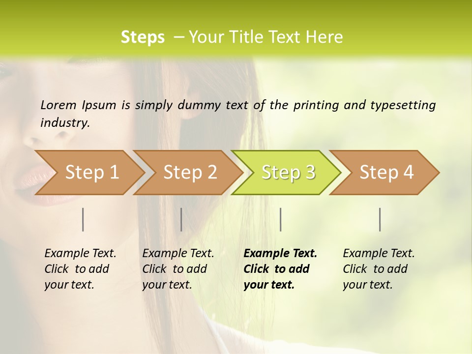 A Woman With Long Red Hair Is Looking At The Camera PowerPoint Template