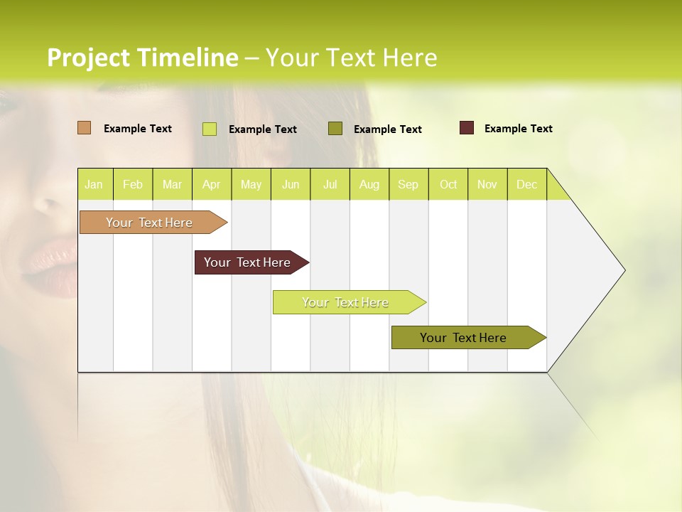 A Woman With Long Red Hair Is Looking At The Camera PowerPoint Template