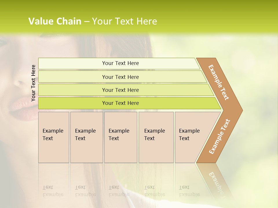 A Woman With Long Red Hair Is Looking At The Camera PowerPoint Template